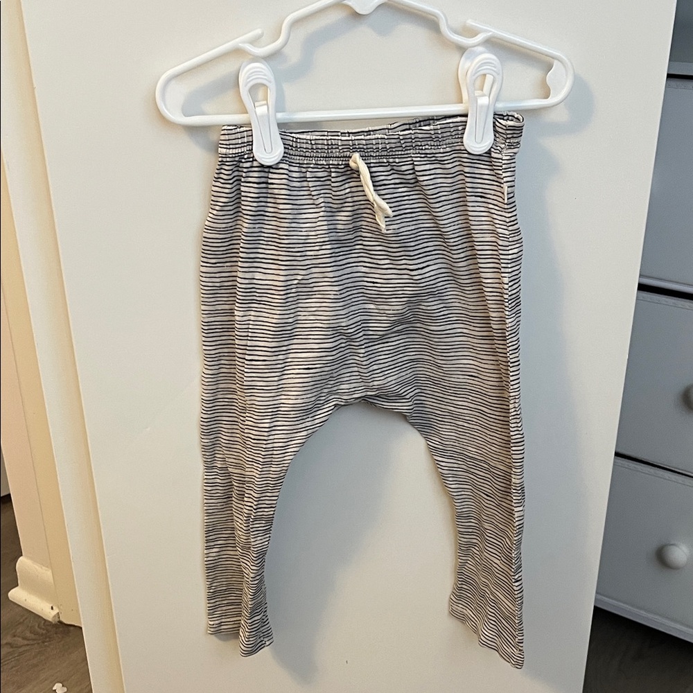 Striped Black and White Kids Joggers